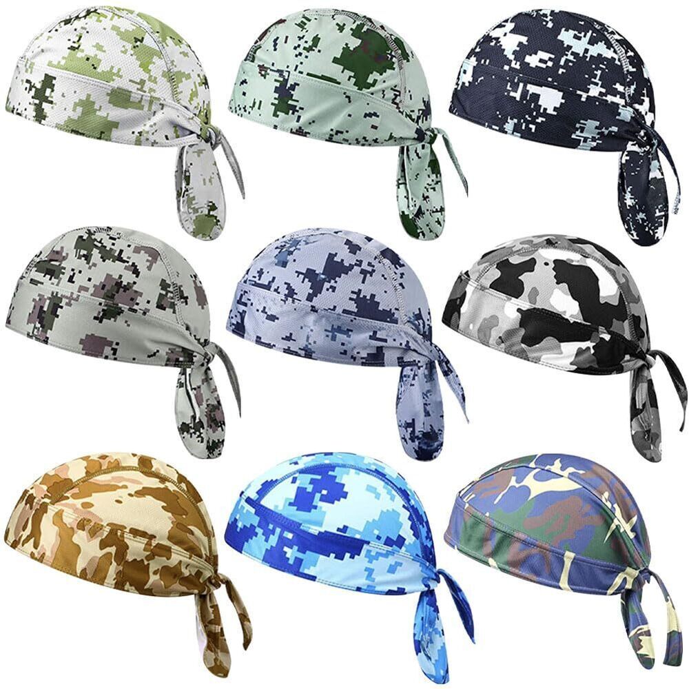 2683 9 Pcs Do Rag Skull Cap Sweat Wicking Head Wraps Cooling Durags Beanie